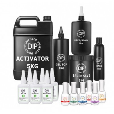 Unigel 2020 Dip Powder Activator Primer Bond Gel Base Top Coat Brush Saver Dipping Powder System Liquid